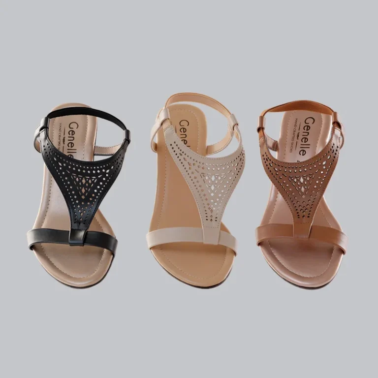 Genelle black, beige and tan Slingback Wedge (K/802) for women