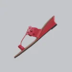 Genelle Red Mini Wedge (K/323) side profile showing the low wedge heel and sleek silhouette