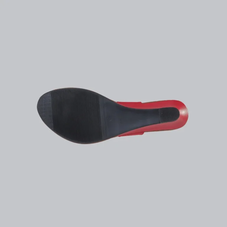 Sole of Genelle Red Mini Wedge (K/323) showing the textured base and supportive construction