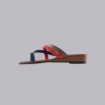 Genelle red Strappy Wedge K/662 side profile showing its elevated wedge shape