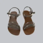 Genelle Box Heel Pumps (K/844) side profile showing the structured box heel