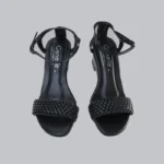 Black Genelle Wedge (S/673) for women with an elegant refined finish