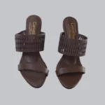 Genelle Brown Wedge S/798 with a warm refined finish for women