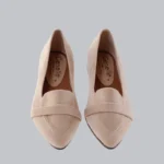 Genelle K805 beige Covered Shoes for women with elegant handcrafted finish