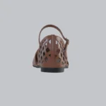 Backstay of Genelle Covered Flats K699 with handcrafted finish