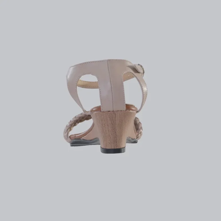 Back view of Genelle Wedge (S/673) showing the heel and rear construction