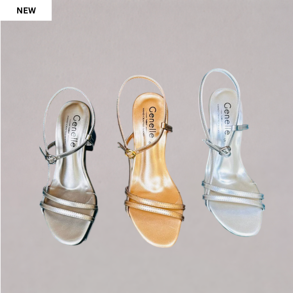 NEW ARRIVAL (20) Genelle Ankle Strap Box Heel (S/877) - Image 1