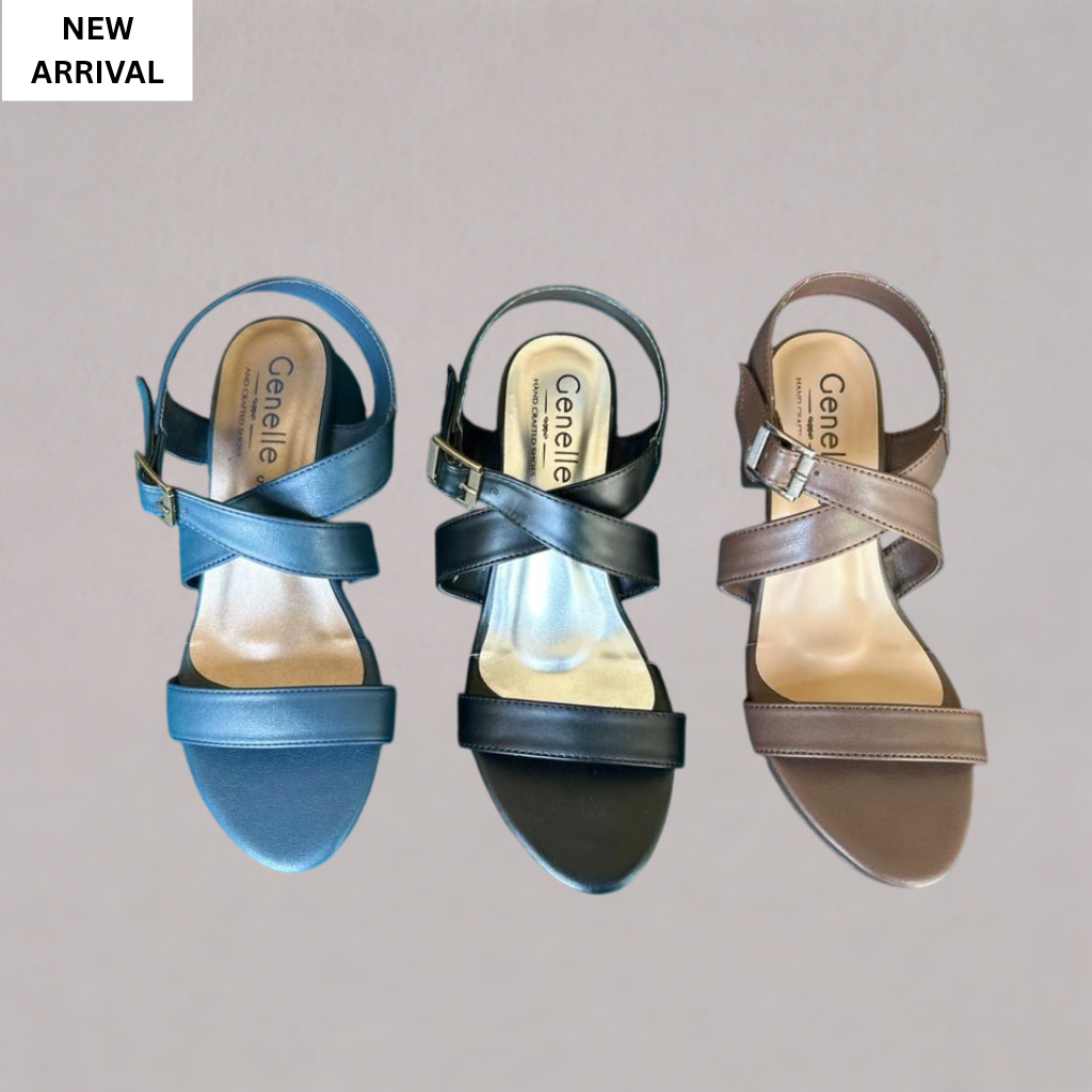 NEW ARRIVAL (5) Genelle Ankle Strap Angle Box Heel (K/847) - Image 1