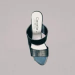 Genelle Black Slip-on Wedge (S/801) with a sleek wedge profile and comfortable slip-on design