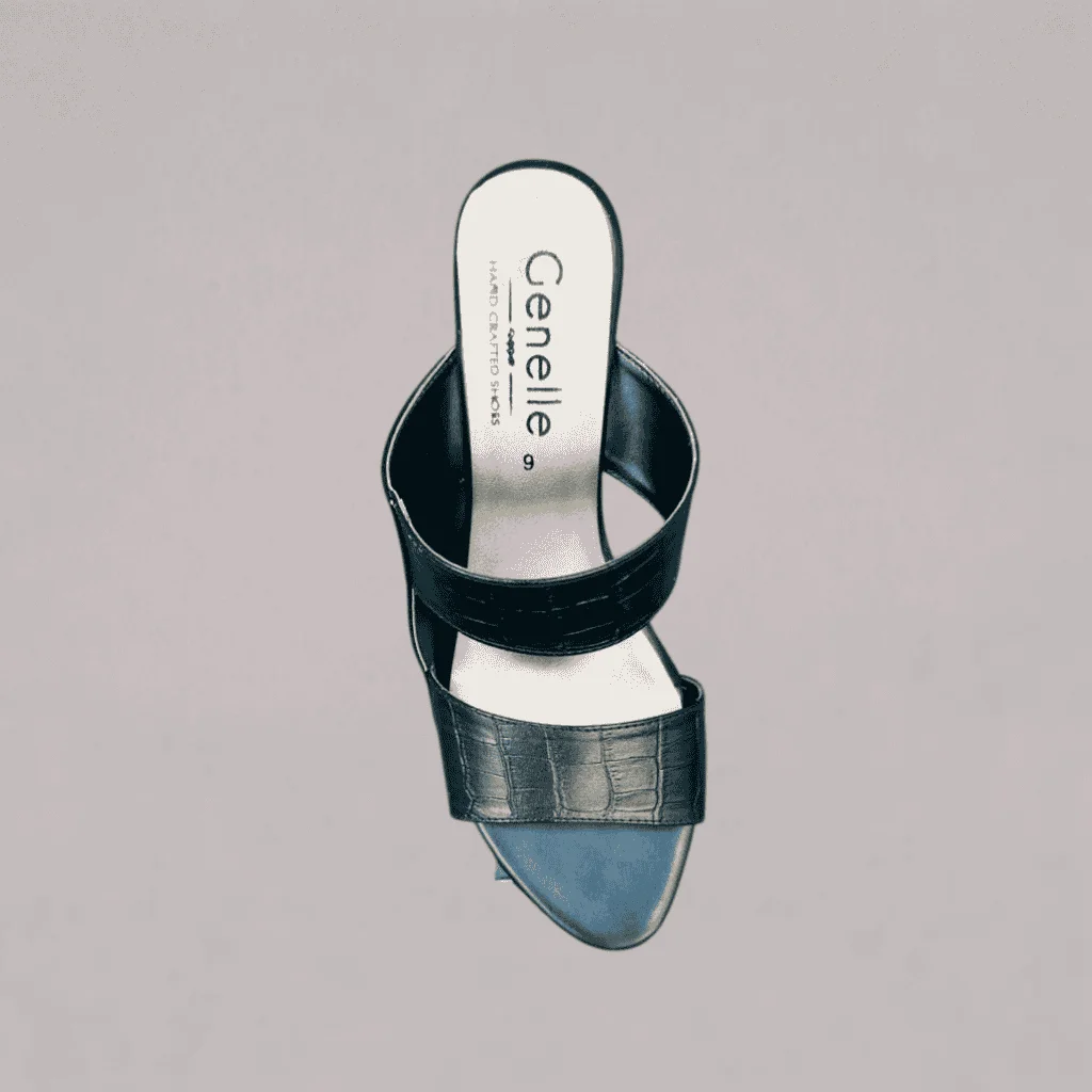 genelle-black-slip-on-wedge-s801 Genelle Black Slip-on Wedge (S/801) with a sleek wedge profile and comfortable slip-on design