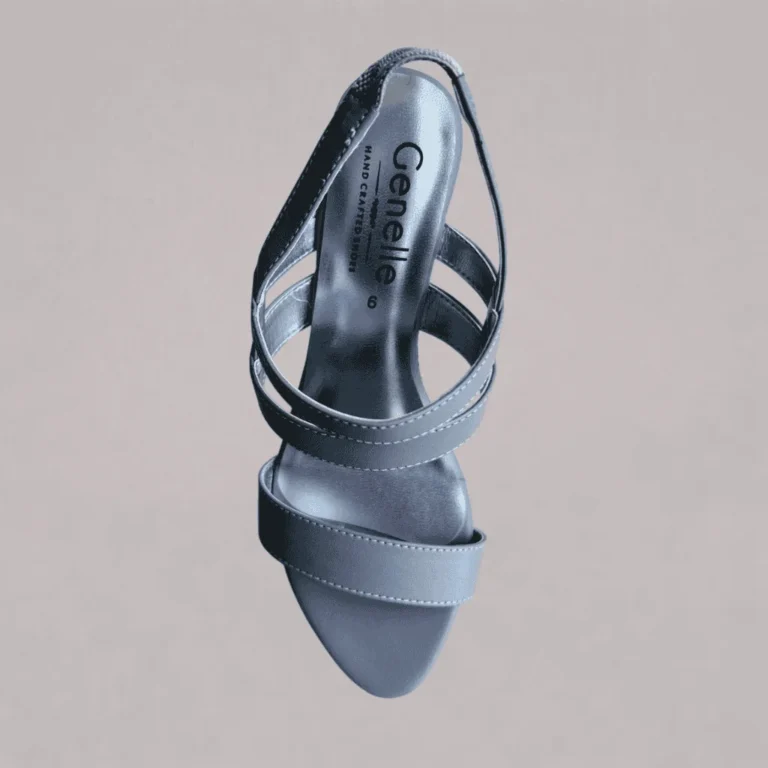 Genelle grey Sandal Wedge S/757 featuring a refined wedge silhouette