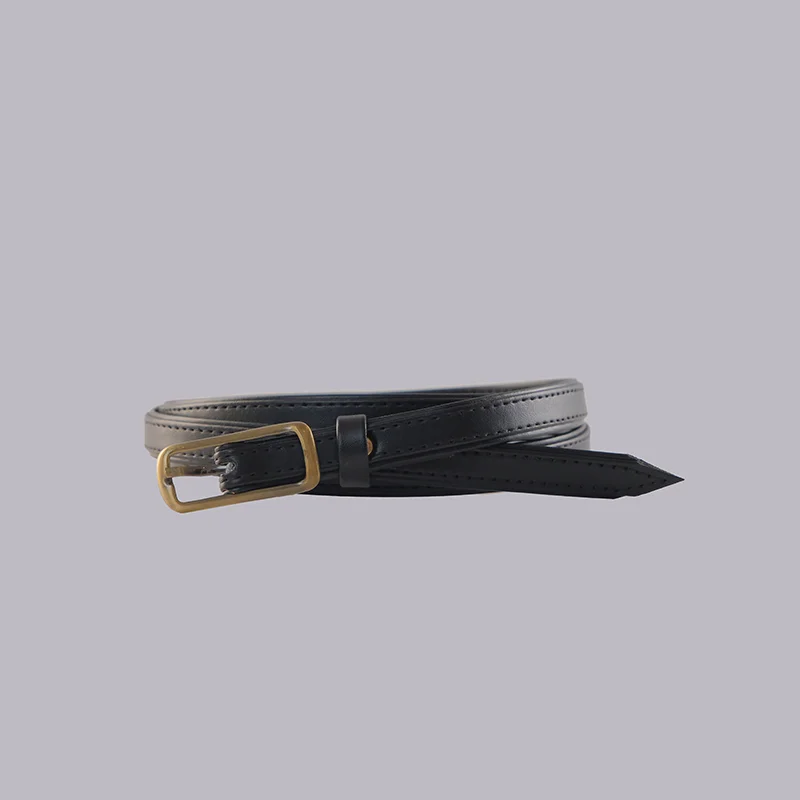 Genelle Plain Belt 1141 black handcrafted belt with premium finishing