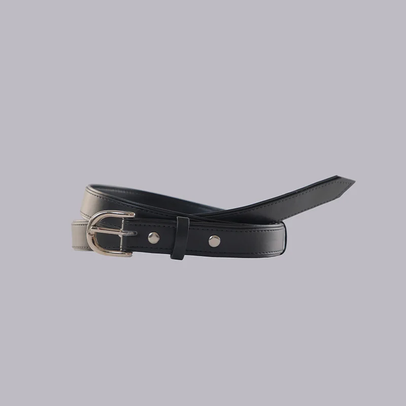 Genelle Plain Belt 1179 black belts for women with elegant handcrafted design