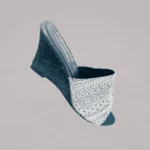 Side profile of Genelle Sandal Wedge for women (S/975) with a sleek wedge silhouette