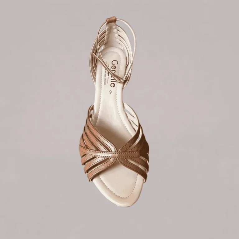 Genelle tan Sandal Wedge online (S/557) with a comfortable wedge heel and elegant finish
