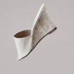 Close-up craftsmanship of Genelle Sandal Wedge for women (S/975) showing premium handcrafted detailing