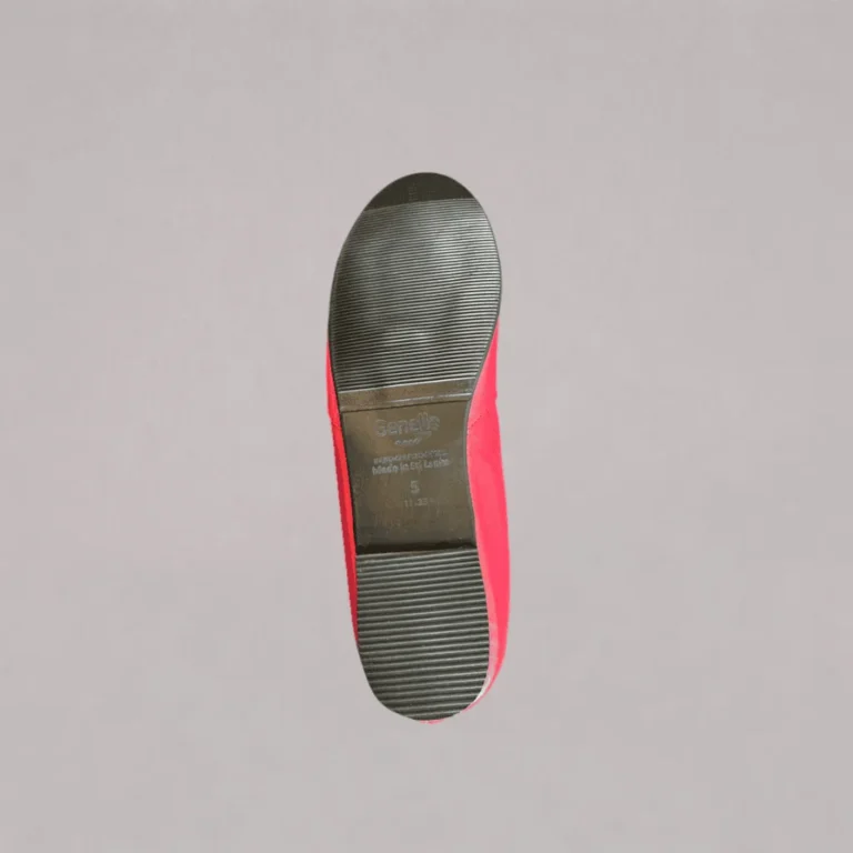 Genelle Covered Flats K843 red covered flats sole with durable grip and support