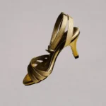 Side profile of Genelle S/729 Ankle Strap Heel showing the heel and ankle strap
