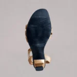 Sole of Genelle S/729 Ankle Strap Heel showing detailed base construction