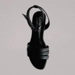 Genelle S/729 Black Ankle Strap Heel with a refined and versatile design