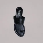 Genelle Black Slip-on Wedges for women (K/203) with a comfortable wedge heel and elegant everyday design