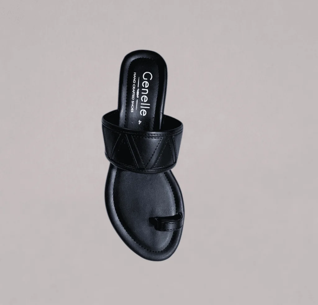 genelle-black-slip-on-wedge-k203 Genelle Black Slip-on Wedges for women (K/203) with a comfortable wedge heel and elegant everyday design