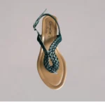 Genelle black Slingback Wedge K346 with a sleek silhouette and supportive wedge construction