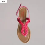 Genelle red Slingback Wedge K346 with elegant handcrafted design and comfortable wedge heel