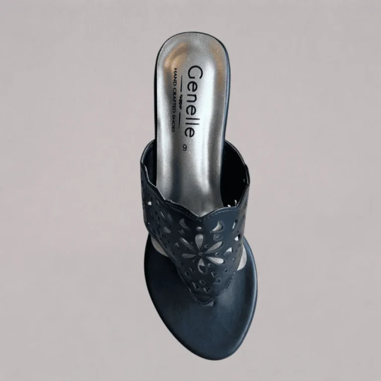 Black wedge shoes for women with a comfortable slip-on design and premium finish