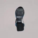 Sole of Genelle K/848 Ankle Strap Angle Box Heel showing its detailed base construction