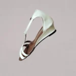Genelle Sandal Wedge (K/184) side profile showing the elegant wedge silhouette and open sandal design