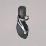 Genelle Silver Slip-on Egg Heel K/639 with a graceful rounded heel design