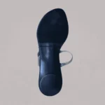 Genelle Silver Slip-on Egg Heel K/639 sole showing its detailed base construction