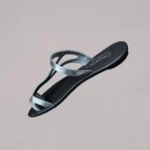 Side profile of Slip-on Egg Heel K/639 by Genelle showing its rounded heel silhouette