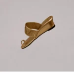 Genelle Gold Slip-on Wedges (K/203) side profile with a sleek wedge silhouette and modern design