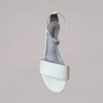 Genelle K/382 White Ankle Strap Heel in Sri Lanka