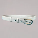 Genelle beige laser pattern belt women with handcrafted detailing
