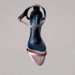 Genelle Brown Bronze Ankle Strap Heel N/990 for women with elegant strap detailing