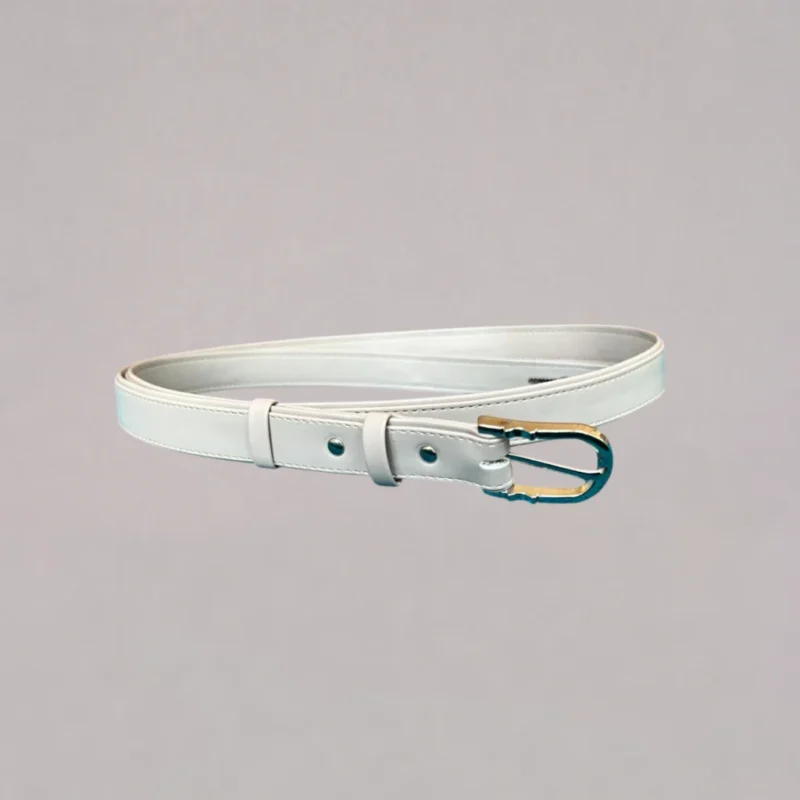 Genelle Laser Cut Belt 1184 beige belt women handcrafted in Sri Lanka