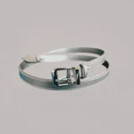 Genelle Plain Belt 1207 pewter ladies belt with a sleek handcrafted finish in Sri Lanka