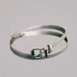 Genelle Plain Belt 1207 pewter ladies belt for smart casual and formal wear