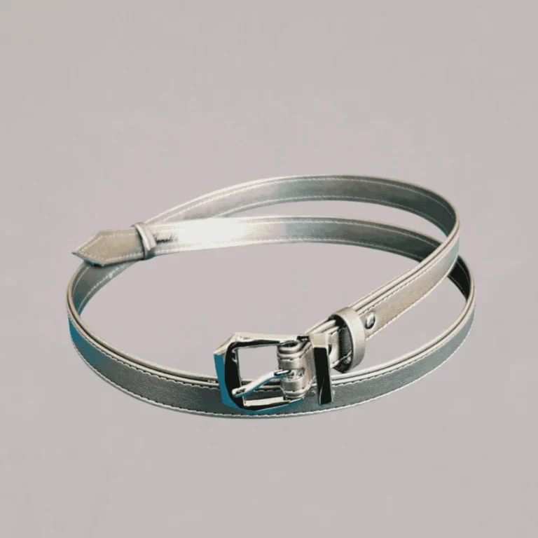 Genelle Plain Belt 1207 pewter ladies belt for smart casual and formal wear