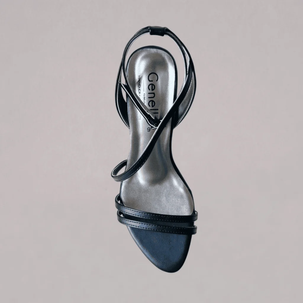 genelle-s686-black-ankle-strap-heel Genelle Black Ankle Strap Heel (S/686) with a sleek high heel and elegant ankle strap design