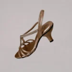 Side profile of Genelle Slingback Heels (S/503) showing the elegant heel shape and refined silhouette
