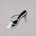Side profile of Genelle Slip-on Flare Heels (S/933) showing the elegant flare heel silhouette