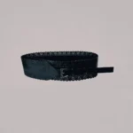 Genelle Laser Cut Belt B02 black ladies belt with detailed design
