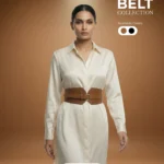 Genelle B03 minimalist tan women’s belt handcrafted in Sri Lanka