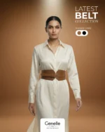 Genelle B03 minimalist tan women’s belt handcrafted in Sri Lanka