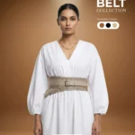 Genelle Laser Cut Belt B02 beige women’s belt handcrafted in Sri Lanka