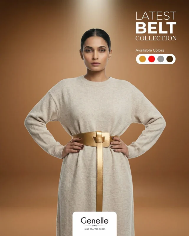 Genelle Plain Belt B05 in gold for women in Sri Lanka